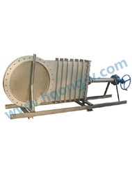 DIN stainless steel big size flange knife gate valve